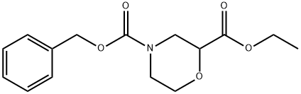 Ethyl N-Cbz-morpholine-2-carboxylate Struktur