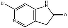 6-BroMo-1,3-dihydro-pyrrolo[3,2-c]pyridin-2-one Struktur