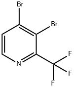 3,4-Dibromo-2-(trifluoromethyl)pyridine Struktur