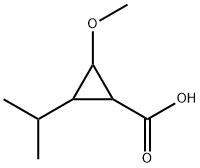 Cyclopropanecarboxylic acid, 2-methoxy-3-(1-methylethyl)- (9CI) Struktur