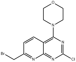 4-(7-(broMoMethyl)-2-chloropyrido[2,3-d]pyriMidin-4-yl)Morpholine Struktur