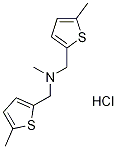 N-Methyl-1-(5-methyl-2-thienyl)-N-[(5-methyl-2-thienyl)methyl]methanamine hydrochloride Struktur