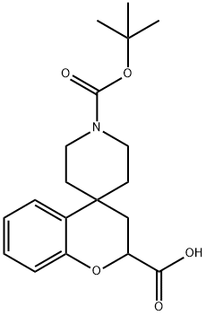 1'-(tert-butoxycarbonyl)spiro[chroMan-4,4'-piperidine]-2-carboxylic acid Struktur