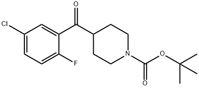 tert-Butyl 4-(5-chloro-2-fluorobenzoyl)piperidin-1-carboxylate Struktur