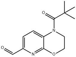 1-Pivaloyl-2,3-dihydro-1H-pyrido[2,3-b][1,4]-oxazine-6-carbaldehyde Struktur