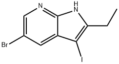 5-Bromo-2-ethyl-3-iodo-1H-pyrrolo[2,3-b]pyridine Struktur