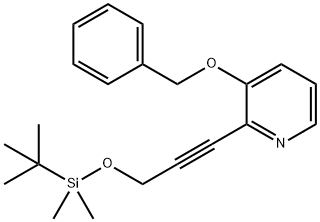 3-(Benzyloxy)-2-(3-((tert-butyldimethylsilyl)oxy)-prop-1-yn-1-yl)pyridine Struktur