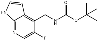 tert-Butyl [(5-fluoro-1H-pyrrolo[2,3-b]pyridin-4-yl)methyl]carbamate Struktur