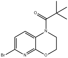 1-(6-Bromo-2,3-dihydro-1H-pyrido[2,3-b][1,4]-oxazin-1-yl)-2,2-dimethylpropan-1-one Struktur