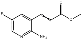 (E)-Methyl 3-(2-amino-5-fluoropyridin-3-yl)-acrylate Struktur