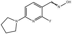 (E)-2-Fluoro-6-(pyrrolidin-1-yl)nicotinaldehyde oxime Struktur