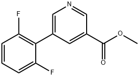 methyl 5-(2,6-difluorophenyl)pyridine-3-carboxylate Struktur