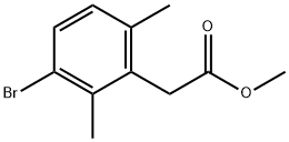 Benzeneacetic acid, 3-broMo-2,6-diMethyl-, Methyl ester Struktur