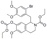 2(1H)-Isoquinolinecarboxylic  acid,  1-[(2-bromo-4,5-dimethoxyphenyl)methyl]-7-[(ethoxycarbonyl)oxy]-3,4-dihydro-6-methoxy-,  ethyl  ester Struktur