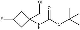 1-(Boc-amino)-3-fluorocyclobutane-1-methanol Struktur