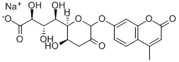 4-Methylumbelliferyl3-deoxy-D-glycero-a-D-galacto-2-nonulosonicacidsodiumsalt Struktur