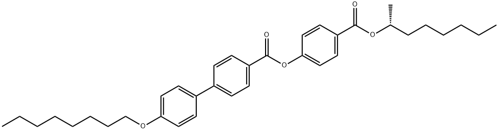 (R)-4-[(1-METHYLHEPTYLOXY)CARBONYL]PHENYL 4'-OCTYLOXY-4-BIPHENYLCARBOXYLATE Struktur