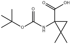 BOC-1-AMINO-2,2-DIMETHYLCYCLOPROPANECARBOXYLIC ACID Struktur