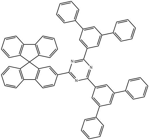 1,3,5-Triazine, 2-(9,9'-spirobi[9H-fluoren]-2-yl)-4,6-bis([1,1':3',1''-terphenyl]-5'-yl) Struktur