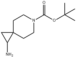 1-Amino-6-azaspiro[2.5]octane-6-carboxylic acid tert-butyl ester Struktur