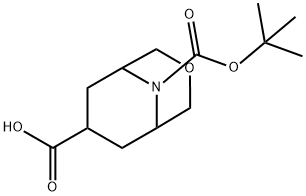 9-(tert-Butoxycarbonyl)-3-oxa-9-azabicyclo[3.3.1]nonane-7-carboxylic acid Struktur