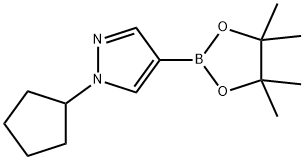 1-cyclopentyl-4-(4,4,5,5-tetraMethyl-1,3,2-dioxaborolan-2-yl)-1H-pyrazole Struktur