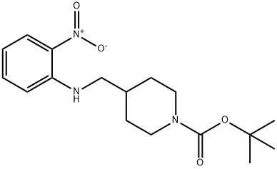 tert-butyl4-((2-nitrophenylamino)methyl)piperidine-1-carboxylate Struktur