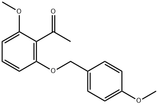 1-(2-Methoxy-6-(4-Methoxybenzyloxy)phenyl)ethanone Struktur