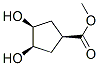 Cyclopentanecarboxylic acid, 3,4-dihydroxy-, methyl ester, (1alpha,3beta,4beta)- (9CI) Struktur