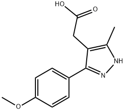 [3-(4-Methoxyphenyl)-5-methyl-1H-pyrazol-4-yl]-acetic acid Struktur