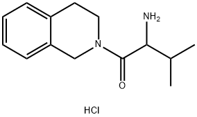 2-Amino-1-[3,4-dihydro-2(1H)-isoquinolinyl]-3-methyl-1-butanone hydrochloride Struktur