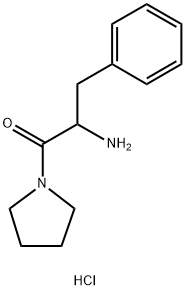 2-Amino-3-phenyl-1-(1-pyrrolidinyl)-1-propanonehydrochloride Struktur