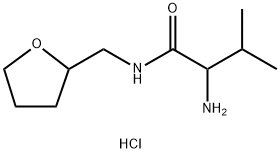 2-Amino-3-methyl-N-(tetrahydro-2-furanylmethyl)-butanamide hydrochloride Struktur