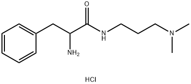 2-Amino-N-[3-(dimethylamino)propyl]-3-phenylpropanamide dihydrochloride Struktur