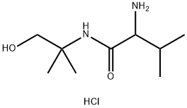 2-Amino-N-(2-hydroxy-1,1-dimethylethyl)-3-methylbutanamide hydrochloride Struktur