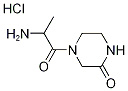 4-(2-Aminopropanoyl)-2-piperazinone hydrochloride Struktur