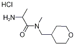 2-Amino-N-methyl-N-(tetrahydro-2H-pyran-4-ylmethyl)propanamide hydrochloride Struktur