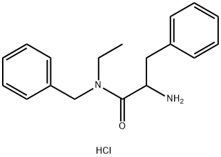 2-Amino-N-benzyl-N-ethyl-3-phenylpropanamidehydrochloride Struktur