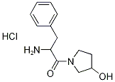 2-Amino-1-(3-hydroxy-1-pyrrolidinyl)-3-phenyl-1-propanone hydrochloride Struktur