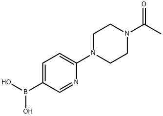 2-(4-Acetylpiperazin-1-yl)pyridine-5-boronic acid Struktur