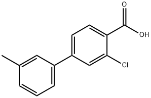 2-CHLORO-4-(3-METHYLPHENYL)BENZOIC ACID Struktur