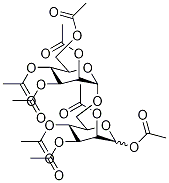 Acetyl 6-O-(2,3,4,6-Tetra-O-acetyl-α-D-mannopyranosyl)-2,3,4-tri-O-acetyl-D-mannopyrannose Struktur