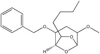 6,8-Dioxabicyclo3.2.1octane, 7-butyl-4-methoxy-2-(phenylmethoxy)-, 1S-(endo,endo,endo)- Struktur