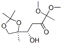 3-Pentanone, 1-hydroxy-4,4-dimethoxy-1-(2,2,4-trimethyl-1,3-dioxolan-4-yl)-, (R*,S*)- Struktur