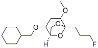 6,8-Dioxabicyclo3.2.1octane, 2-(cyclohexylmethoxy)-5-(3-fluoropropyl)-4-methoxy-, 1R-(exo,exo)- Struktur