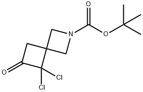 tert-butyl 5,5-dichloro-6-oxo-2-azaspiro[3.3]heptane-2-carboxylate Struktur