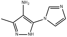 3-(1H-Imidazol-1-yl)-5-methyl-1H-pyrazol-4-amine Struktur