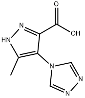 5-Methyl-4-(4H-1,2,4-triazol-4-yl)-1H-pyrazole-3-carboxylic acid Struktur