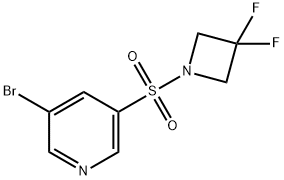 3-broMo-5-(3,3-difluoroazetidin-1-ylsulfonyl)pyridine Struktur