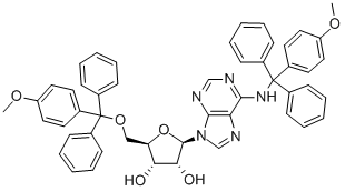 5'-O,N6-BIS-(4-METHOXYTRITYL)-ADENOSINE Struktur